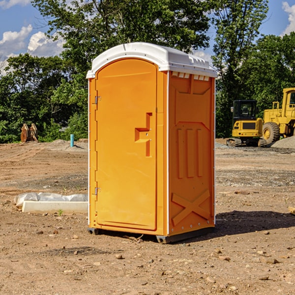 how often are the portable restrooms cleaned and serviced during a rental period in Cashion Community